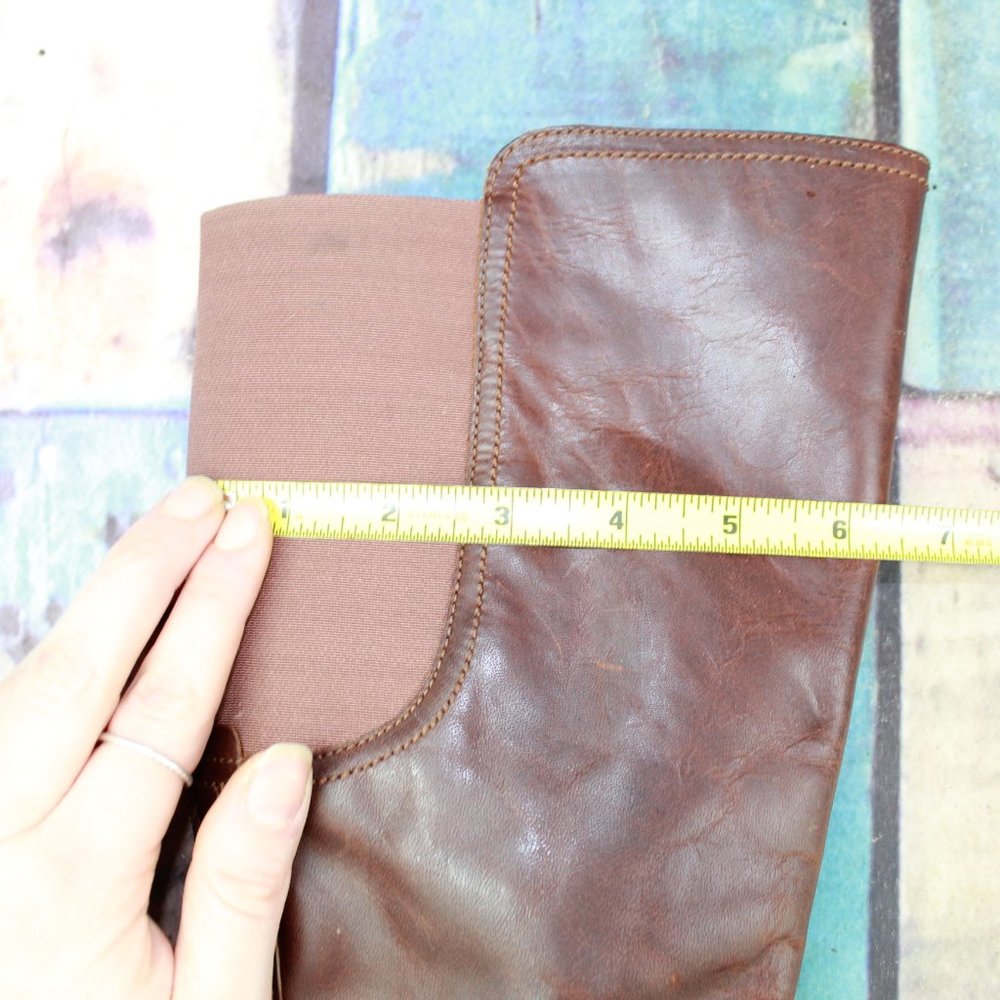 TIMBERLANDKnee High Side Zip Saddle Boots Size 6.5 - Picture 9 of 10